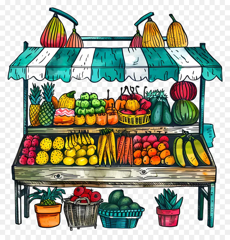 Mercado，Productos Frescos PNG