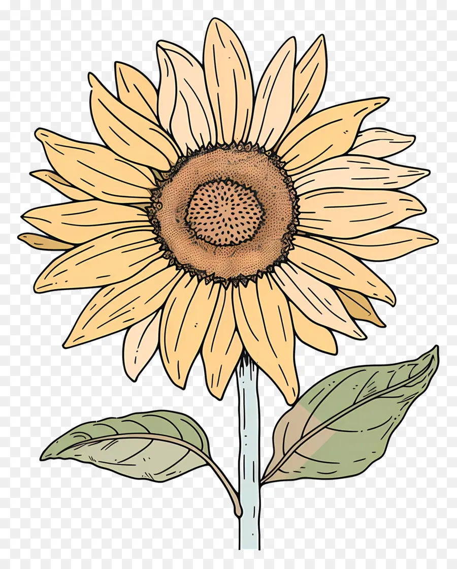 Doodle De Girasol，Girasol PNG