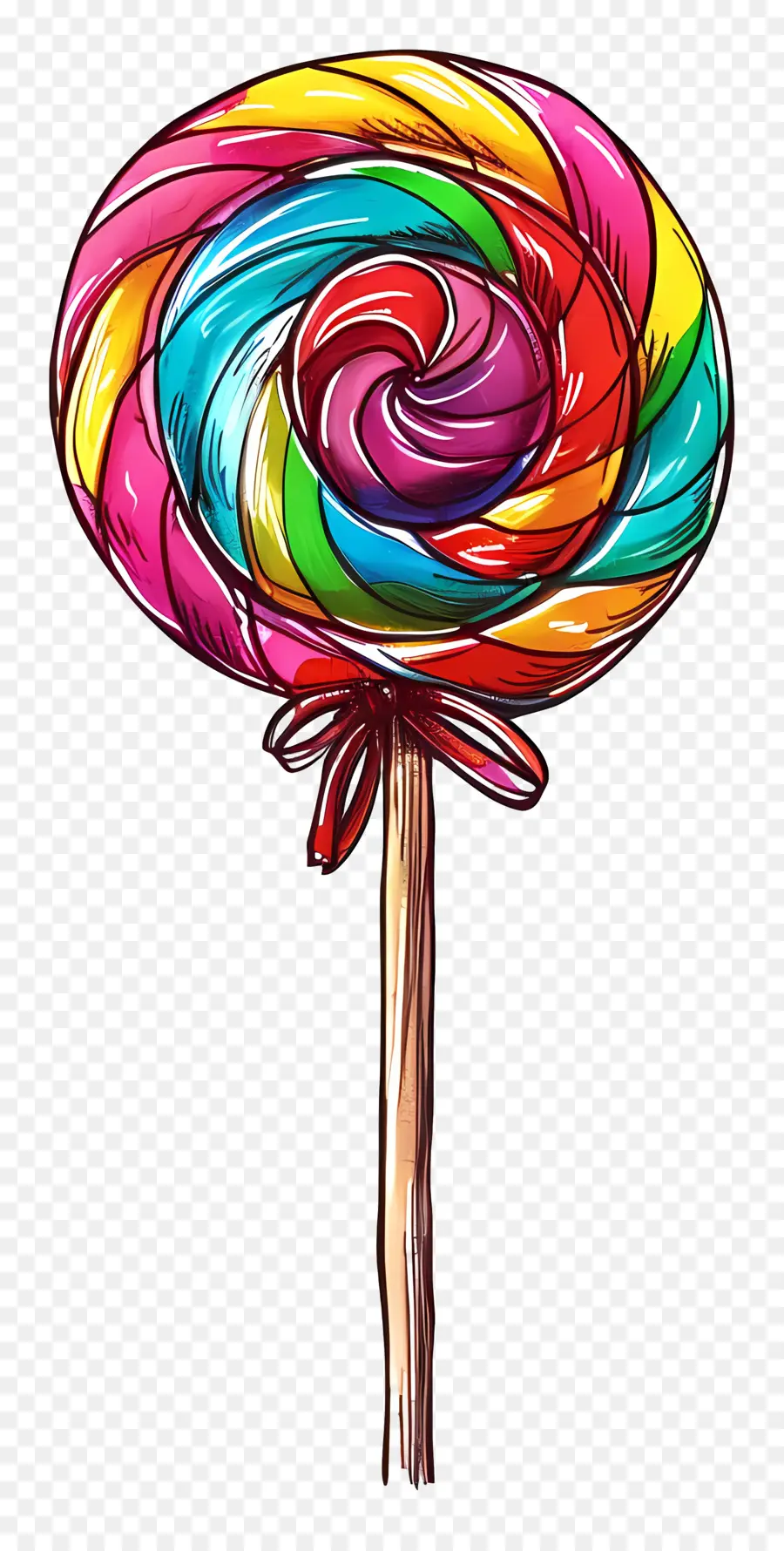 Dulces，Arco Iris Lollipop PNG