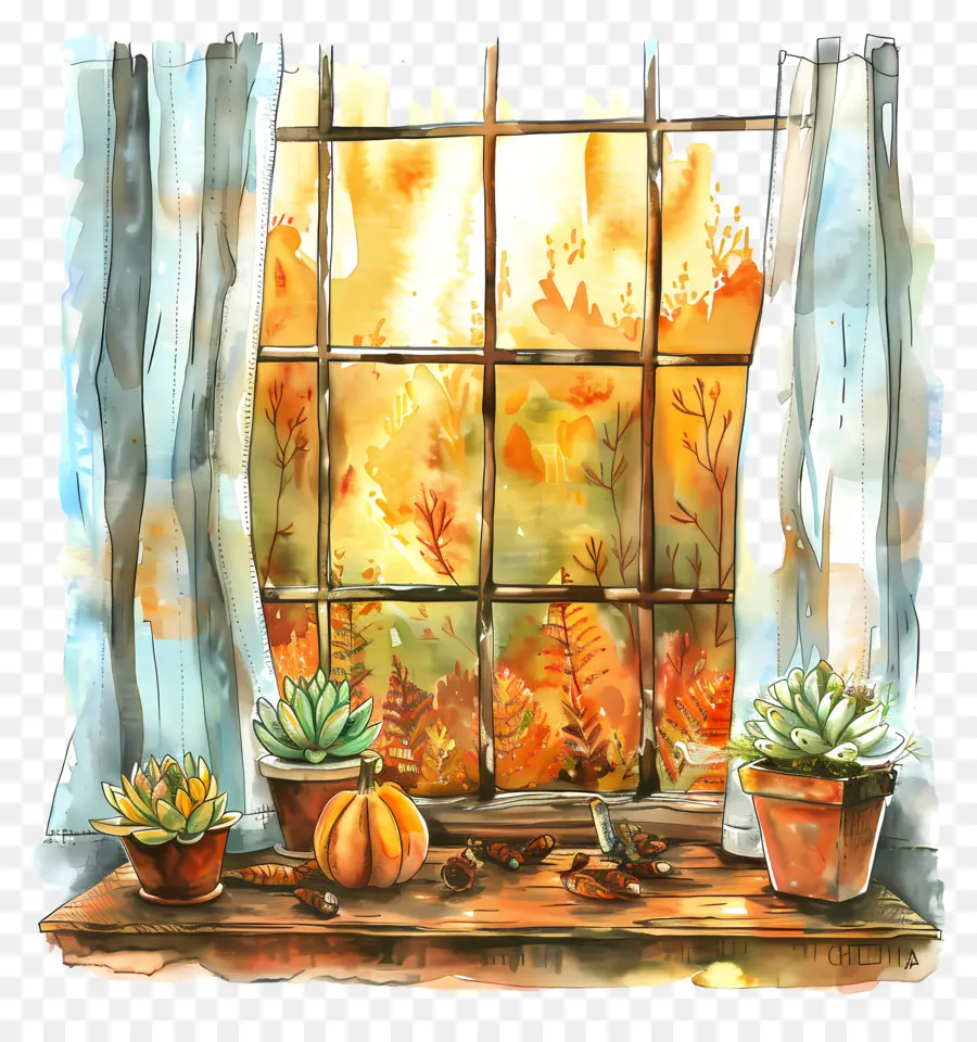 El Otoño De La Ventana，Follaje Otoñal PNG