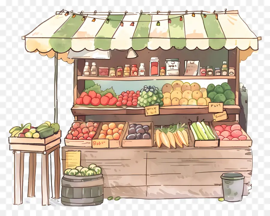 Mercado，Puesto De Frutas PNG