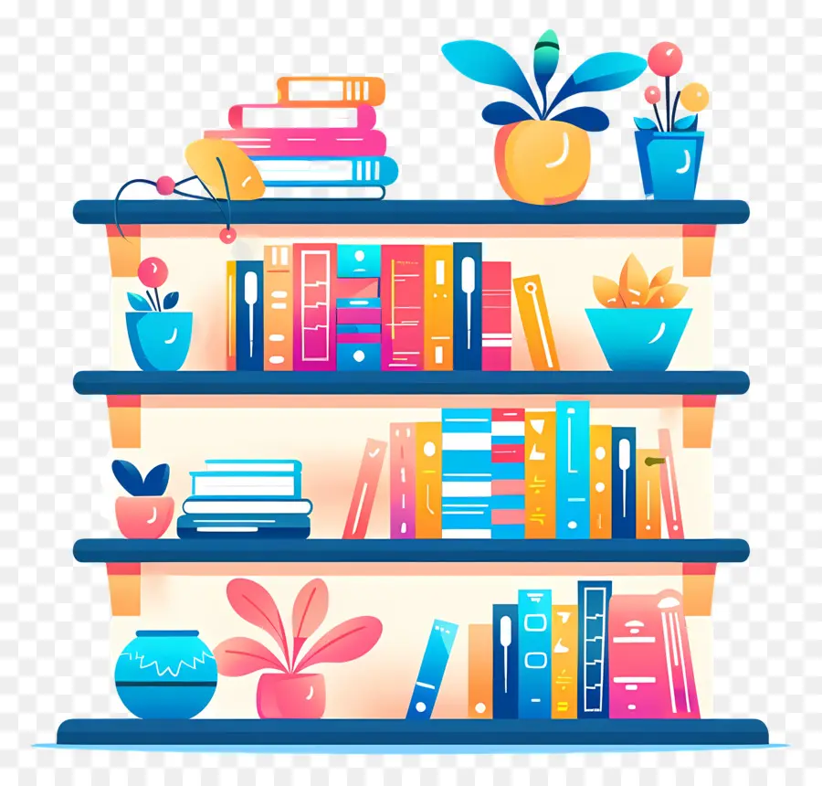 Bookshelf，Libros PNG