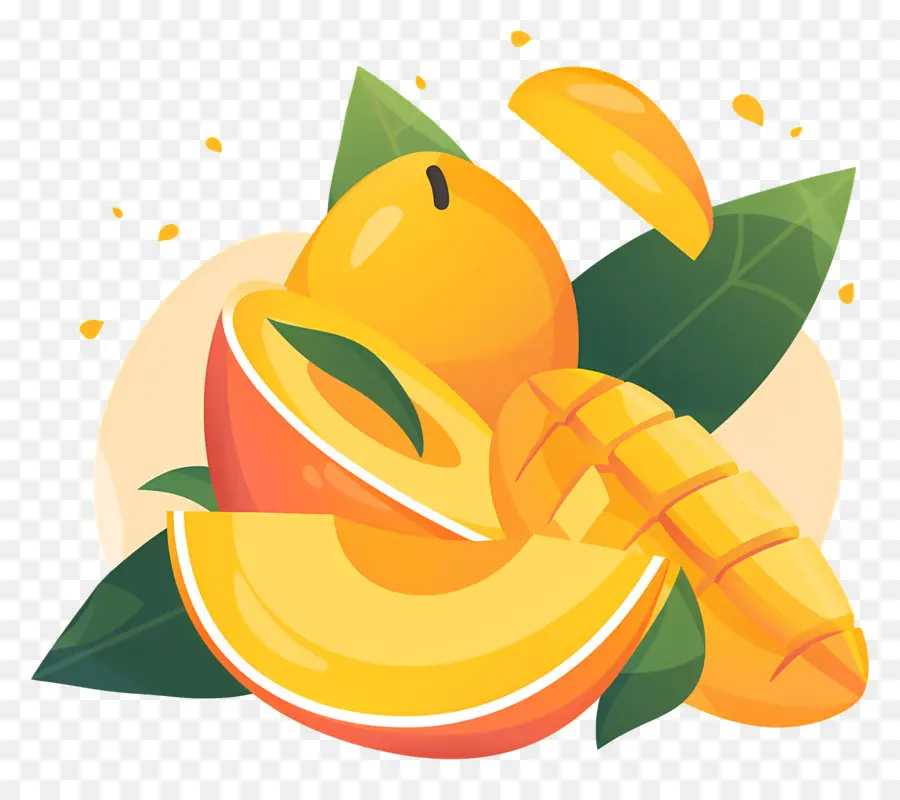 Mango En Rodajas，Mango PNG