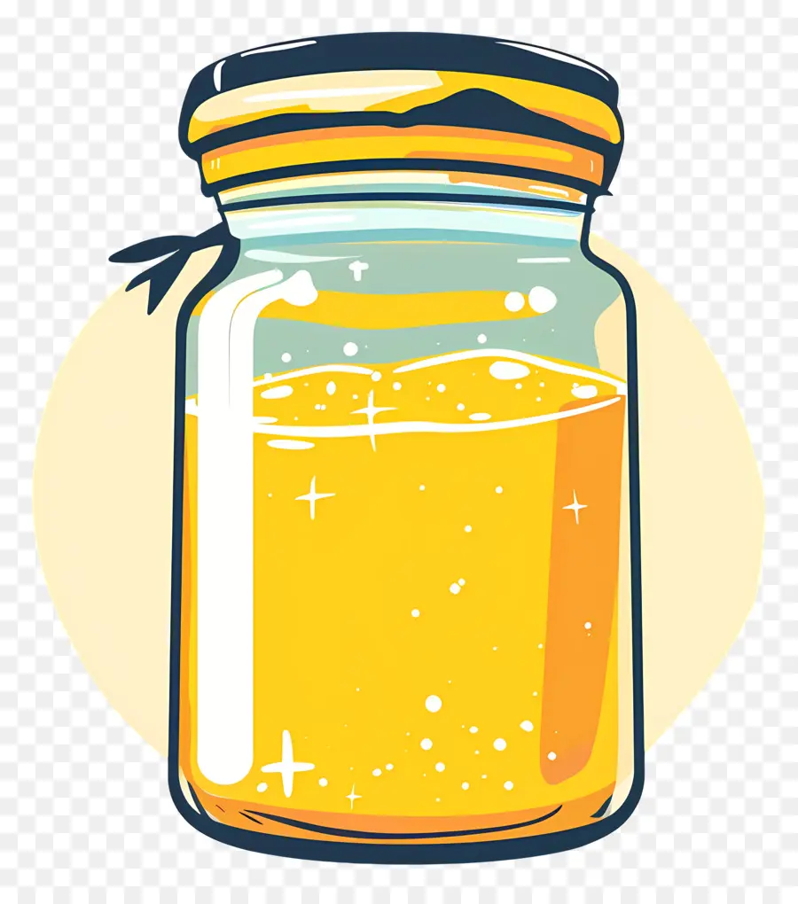 Jarra De Mantequilla De Ghee，La Miel PNG