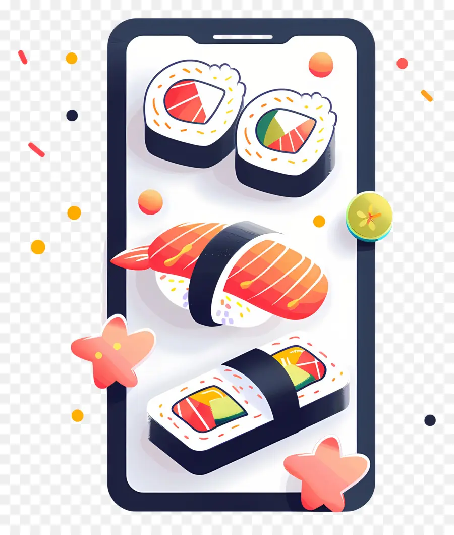 Sushi，Smartphone PNG