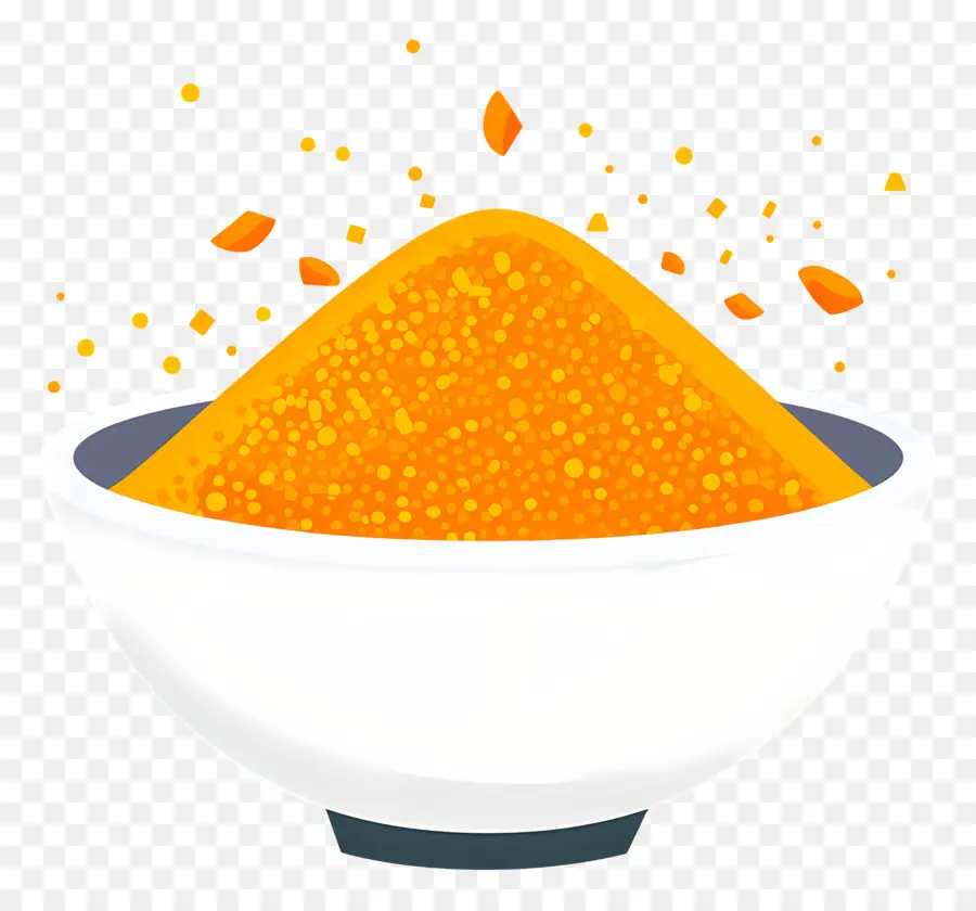 La Cúrcuma，Naranja En Polvo PNG