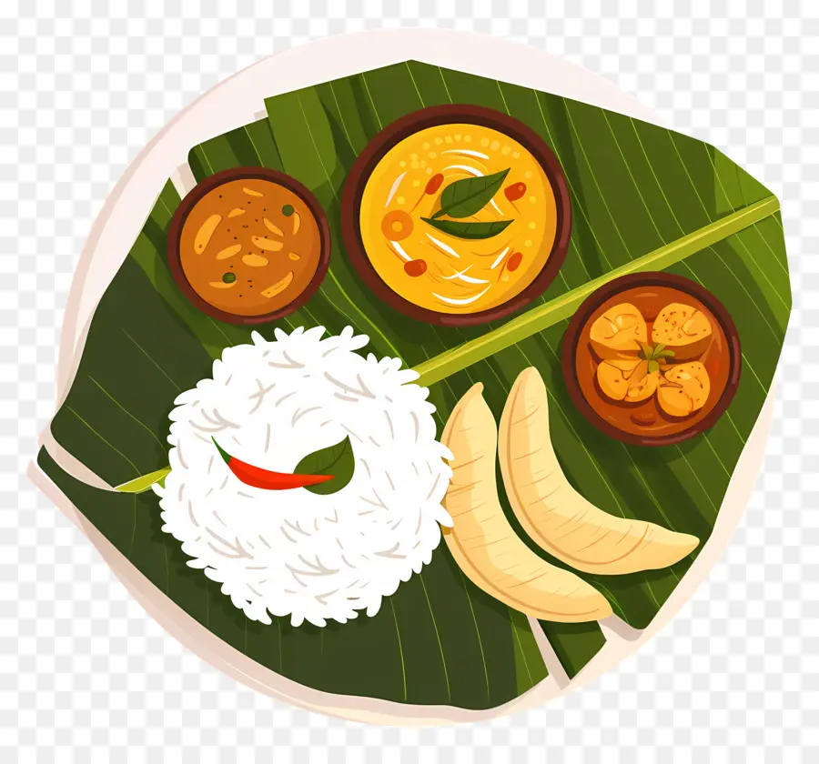 Comida De La India，Hoja De Plátano PNG