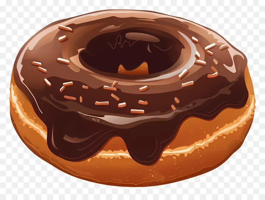 Dona，Donut Glaseado De Chocolate PNG