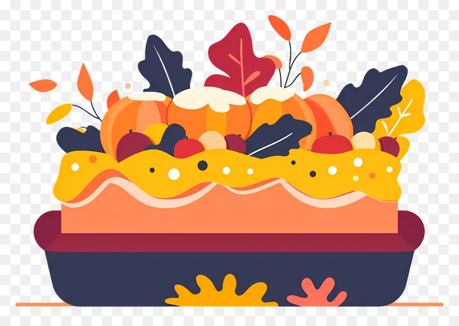 Relleno De Día De Acción De Gracias，Diseño Del Pastel PNG