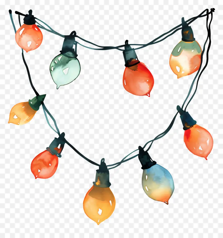 Luces De Navidad，Guirnalda PNG