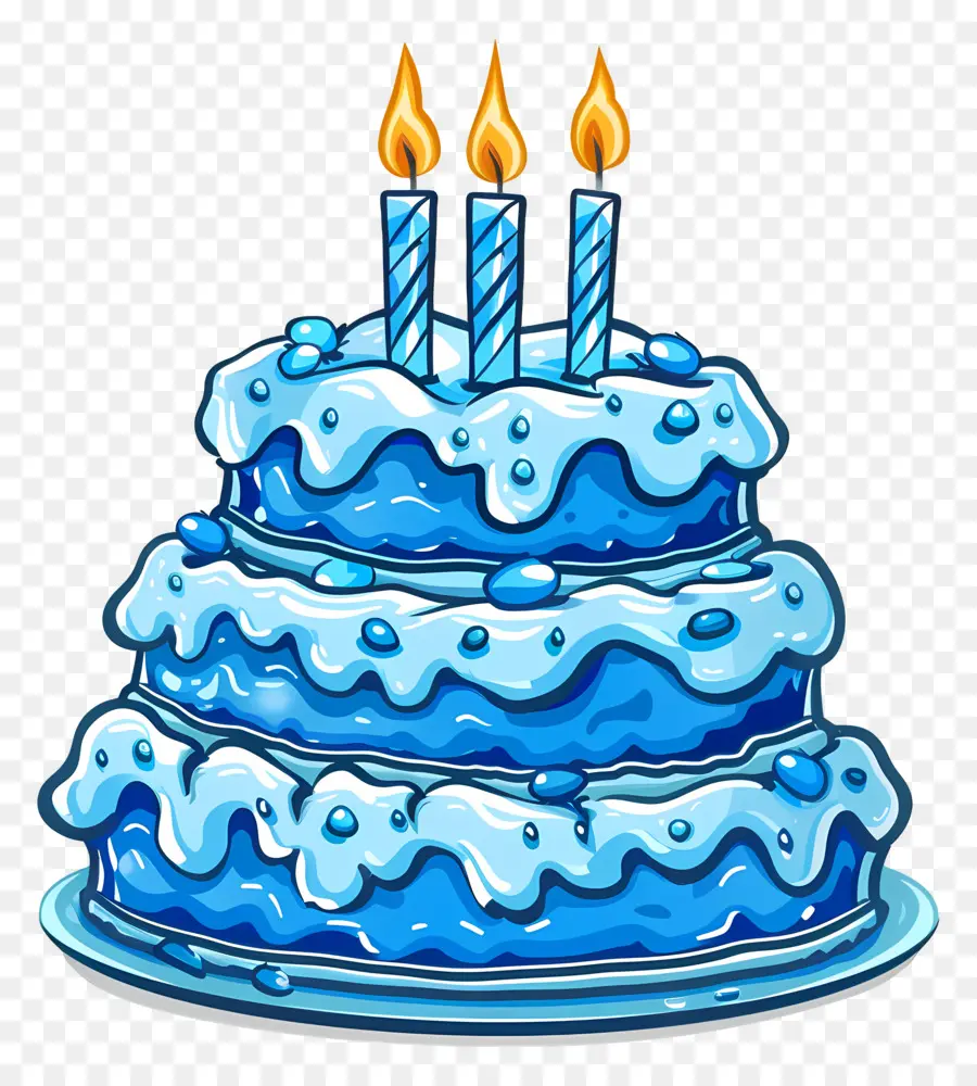 Pastel De Cumpleaños，Azul Pastel De Cumpleaños PNG