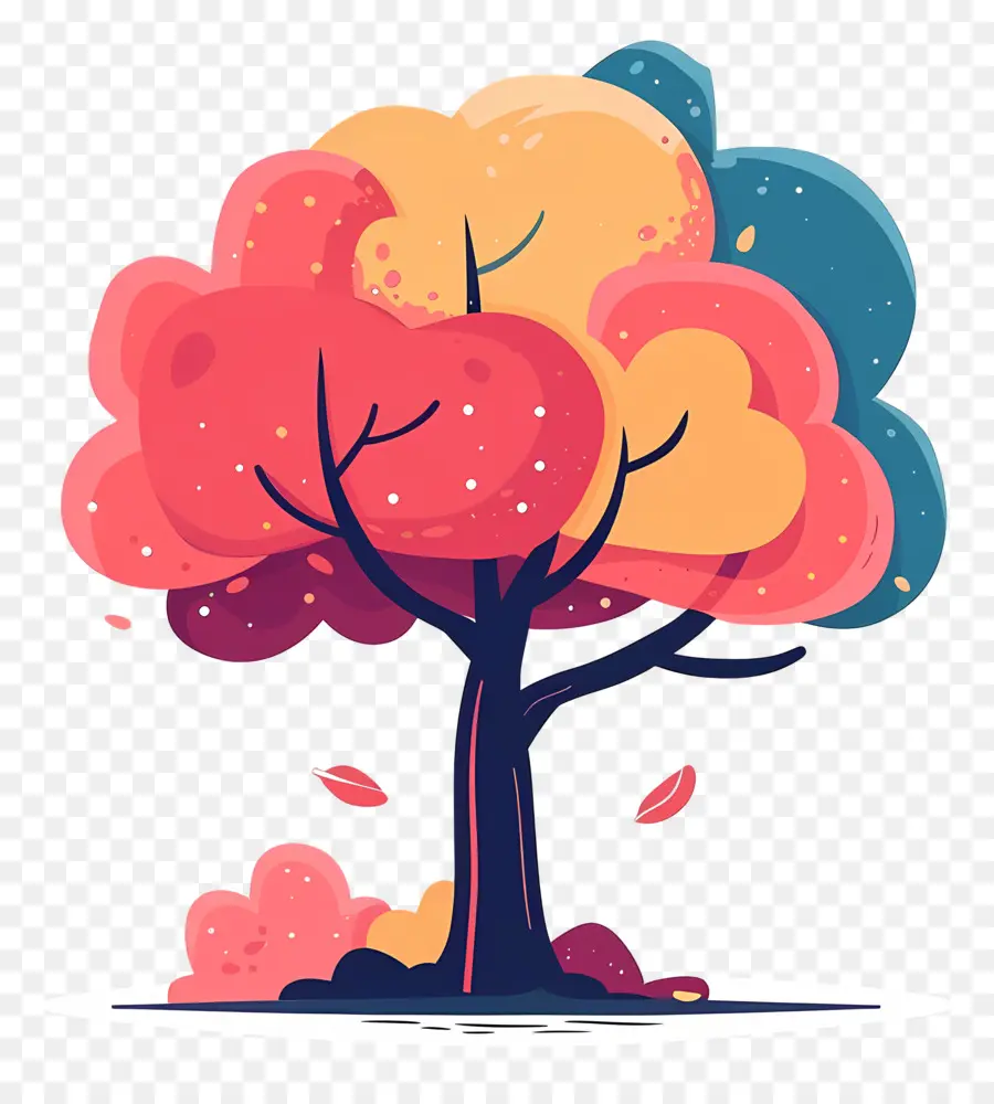 Árbol，Colorido árbol PNG