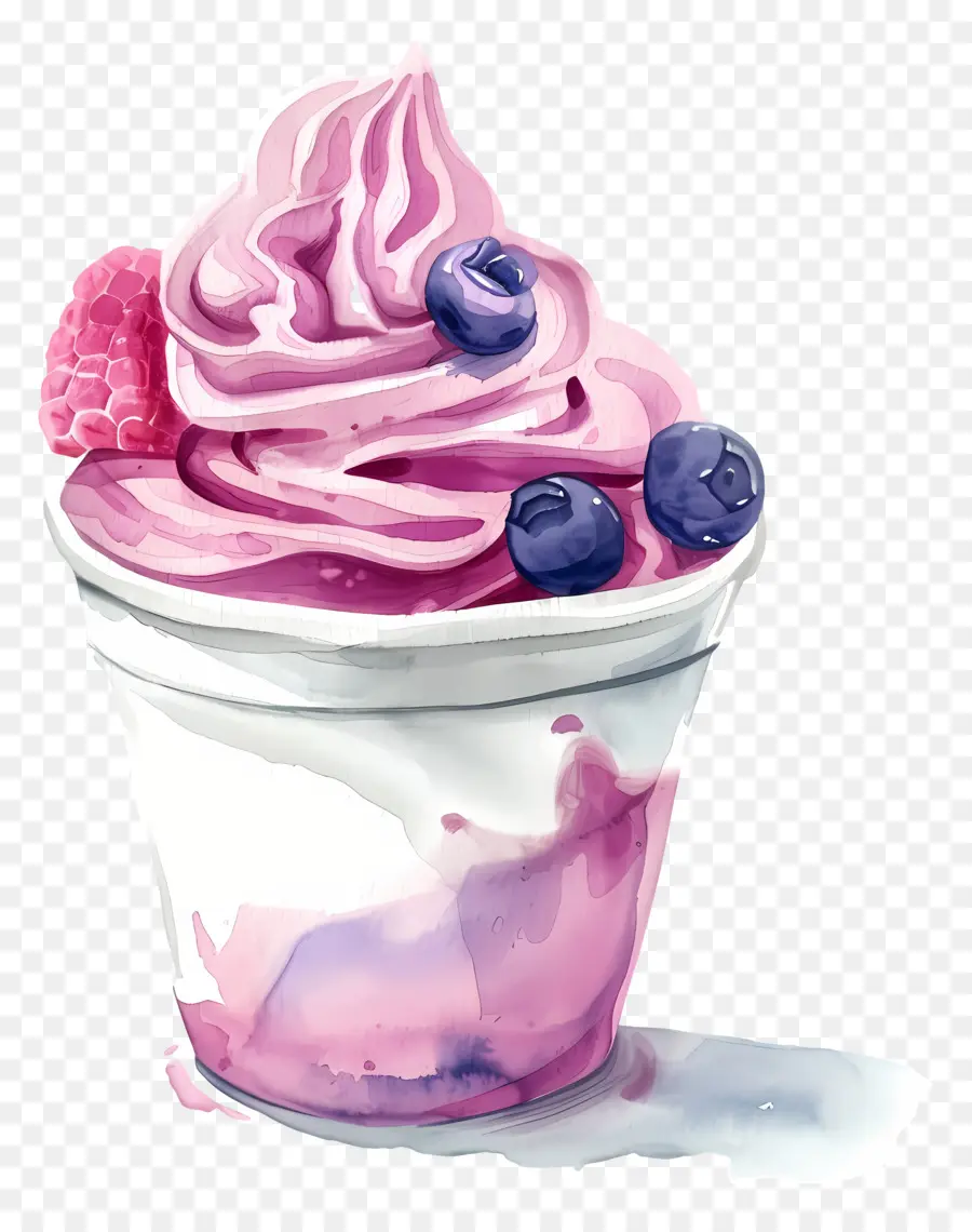 Copa De Yogurt，Helado De Pintura PNG