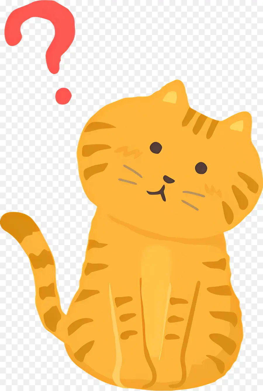 Gato De Dibujos Animados，Signo De Interrogación PNG