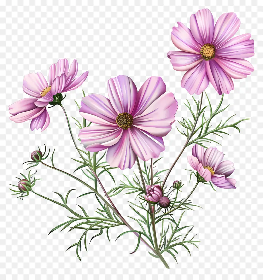 Cosmos Flor，Flores De Cosmos Rosa PNG