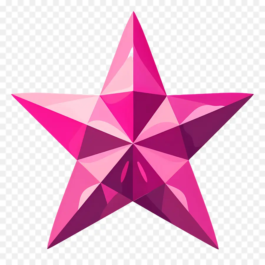 Pink Star，Apariencia Metálica PNG