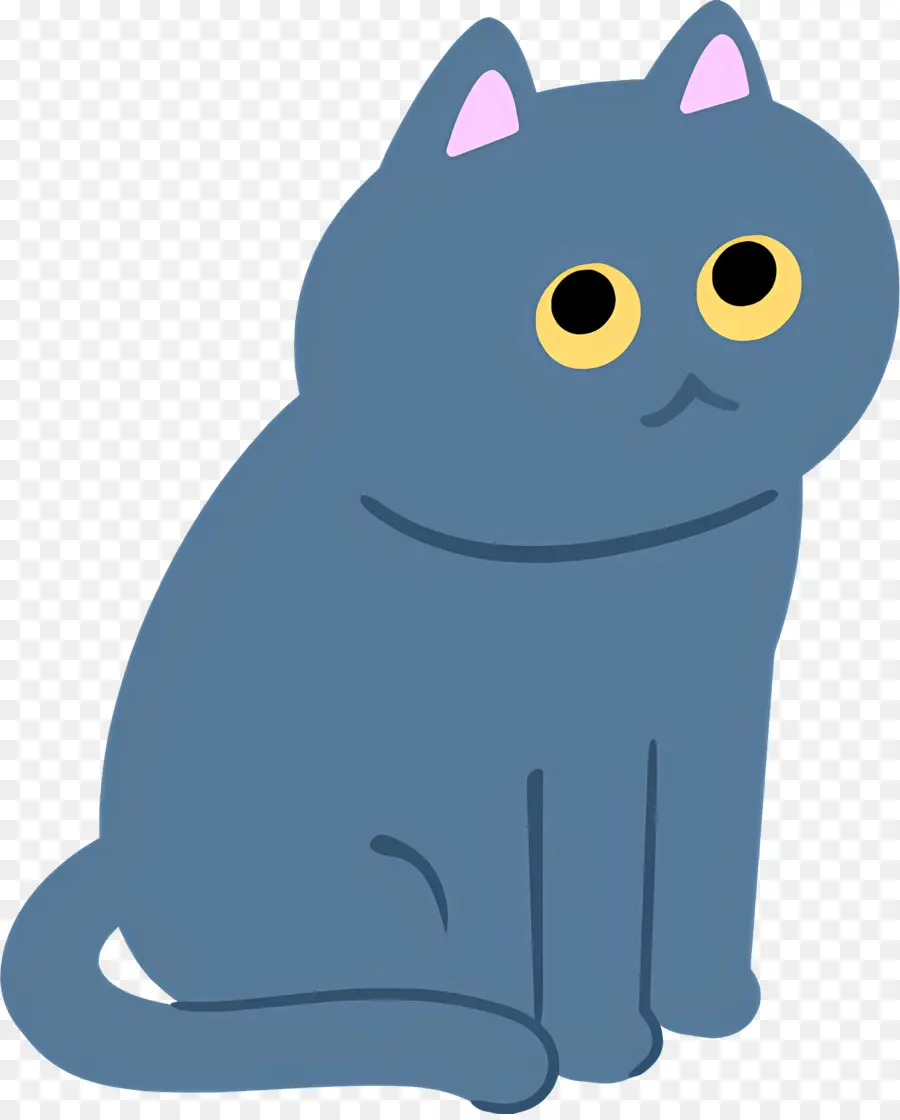 Gato De Dibujos Animados，Gato Azul PNG