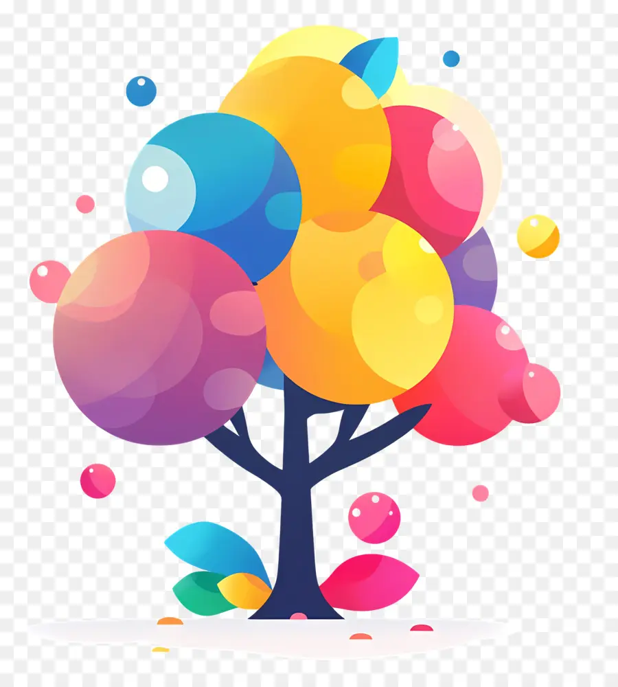 Árbol，Colorido árbol PNG