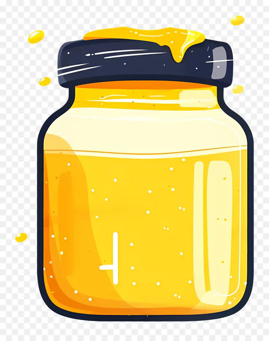 Jarra De Mantequilla De Ghee，La Miel PNG