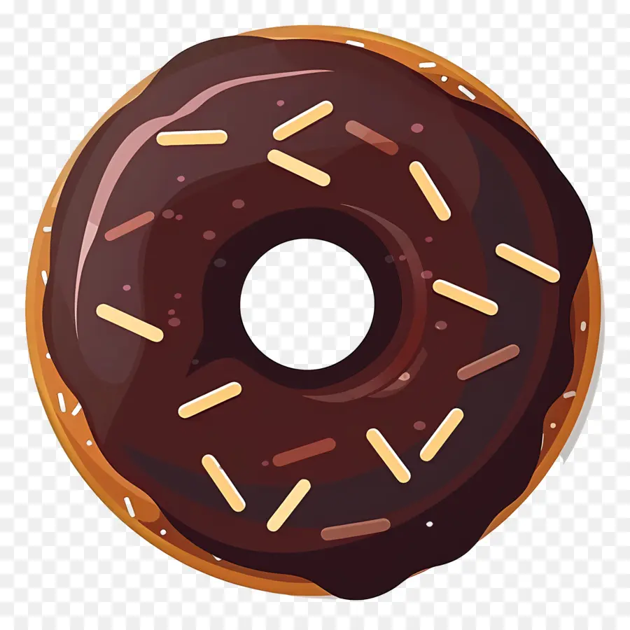 Dona，Chocolate Glaseado De Anillos PNG