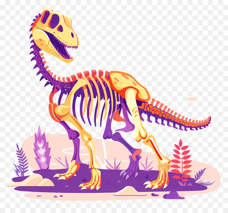 Esqueleto De Dinosaurio，El Tyrannosaurus Rex PNG