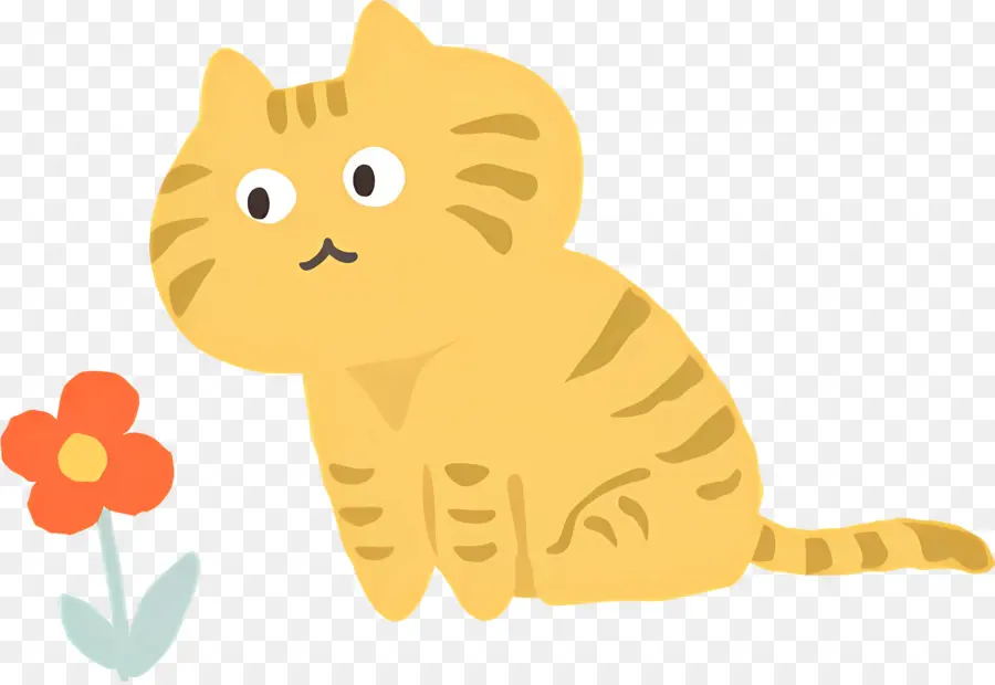 Gato De Dibujos Animados，Gato Amarillo PNG