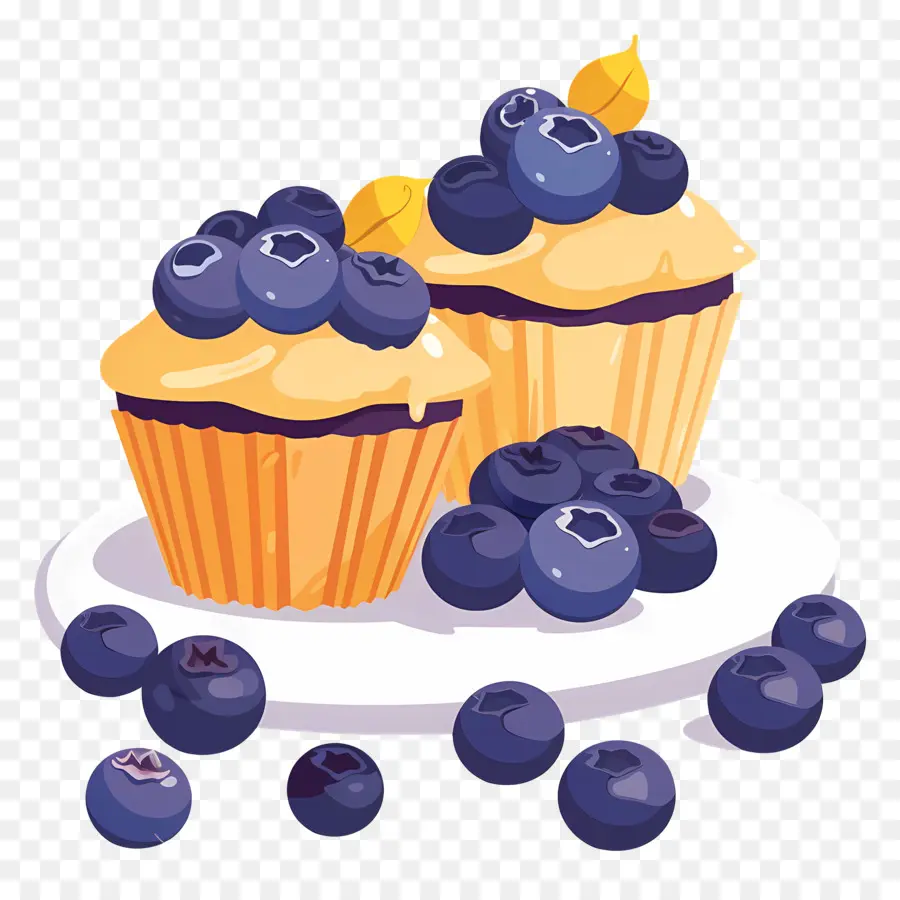 Panecillos，Muffins De Arándanos PNG