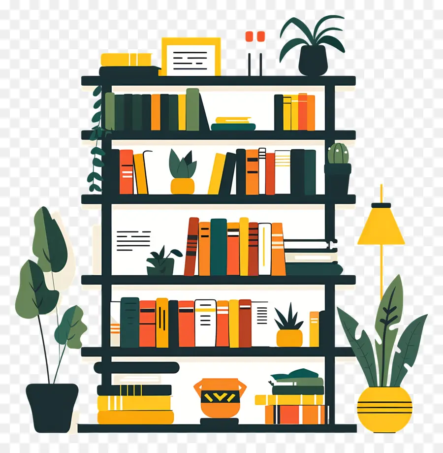 Bookshelf，Libros PNG