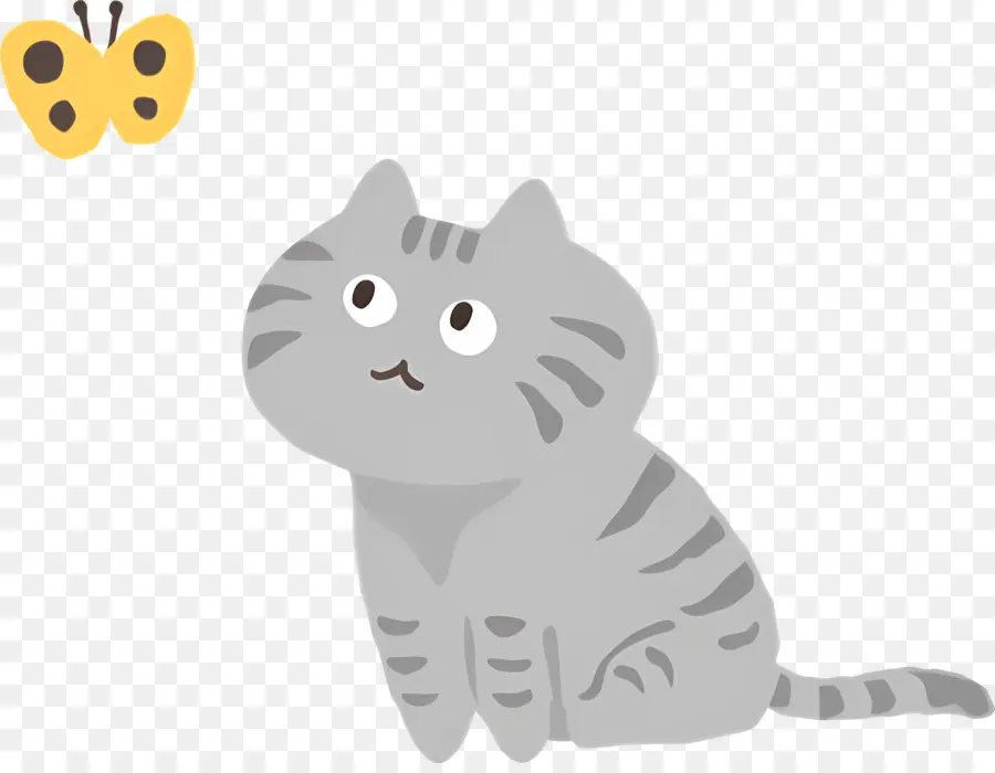 Gato De Dibujos Animados，Gato Gris PNG