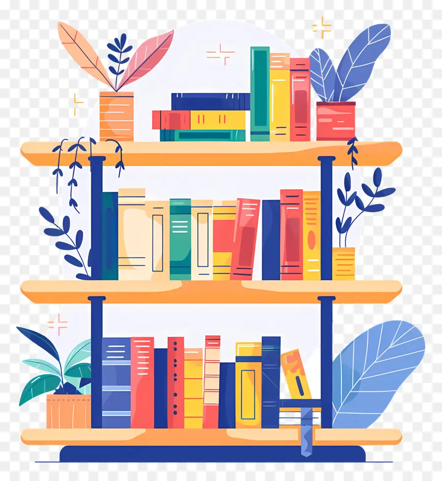 Bookshelf，Libros PNG