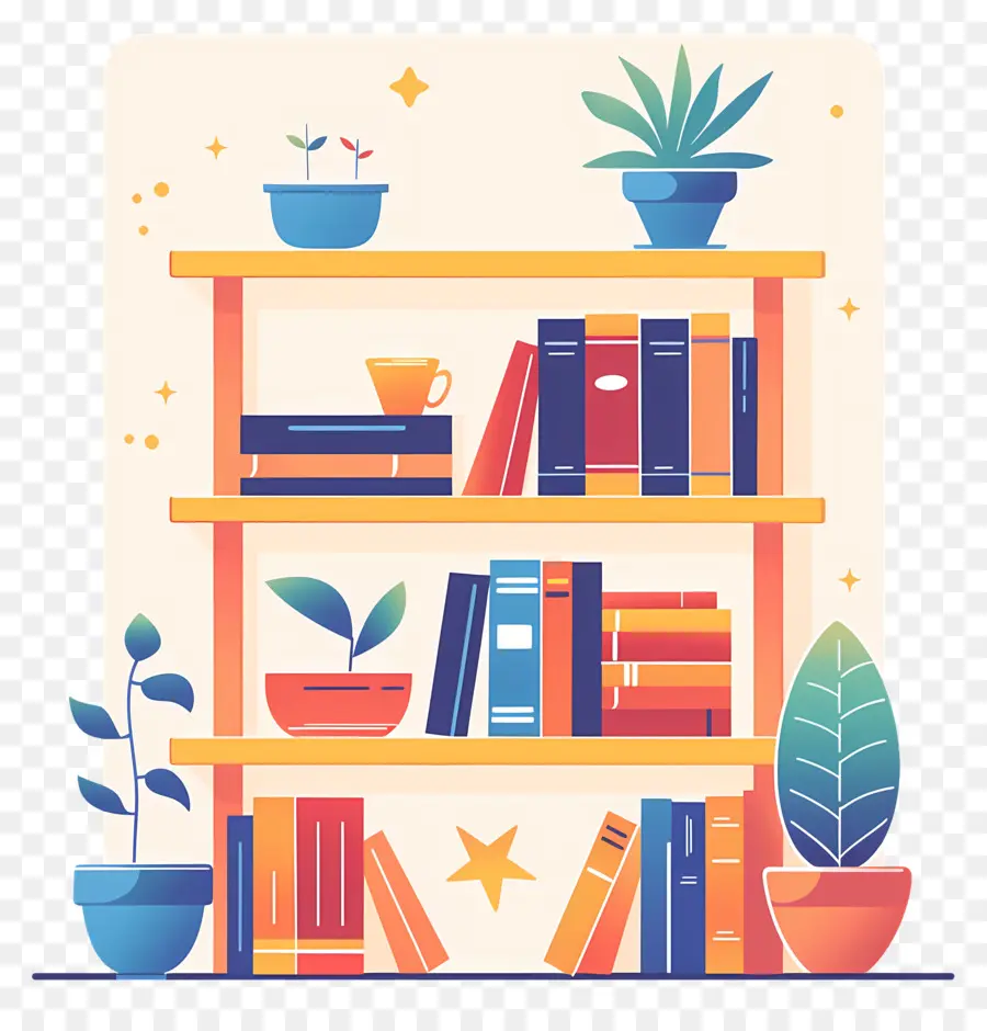 Bookshelf，Libros PNG