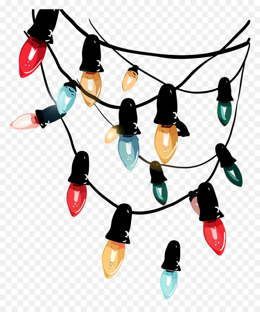 Luces De Navidad，Multicolor PNG