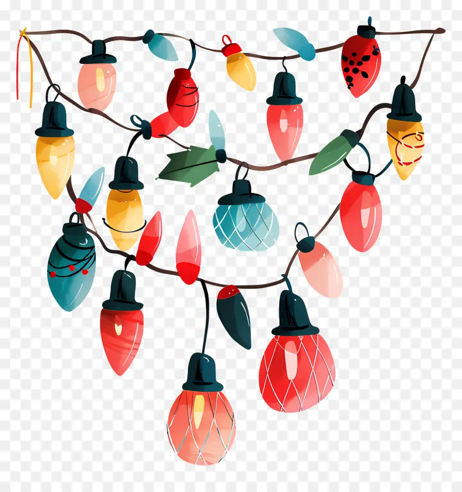 Luces De Navidad，Luces Colgantes PNG