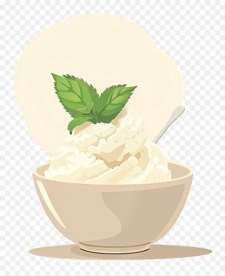 Queso Crema Suave，Helado De Vainilla PNG