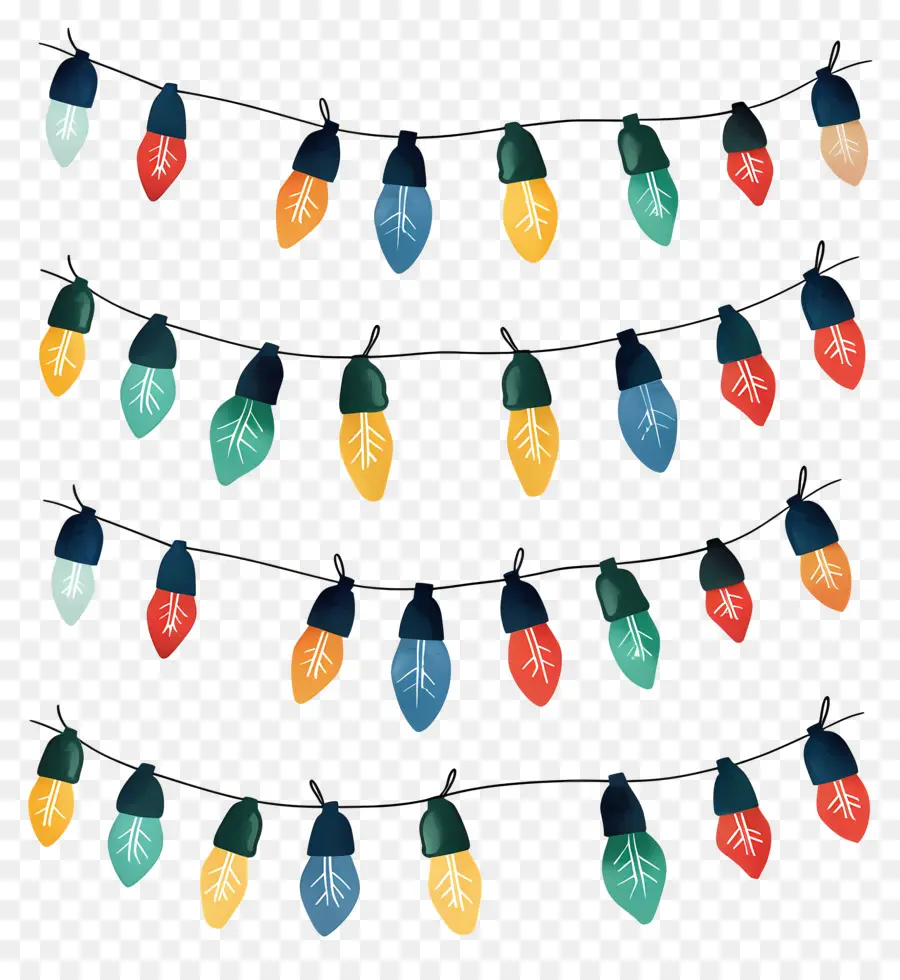 Luces De Navidad，Luces De Cadena PNG