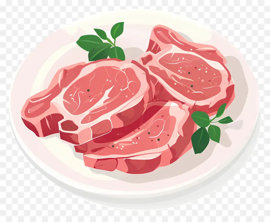 Chuletas De Cerdo，Carne De Res Cruda PNG