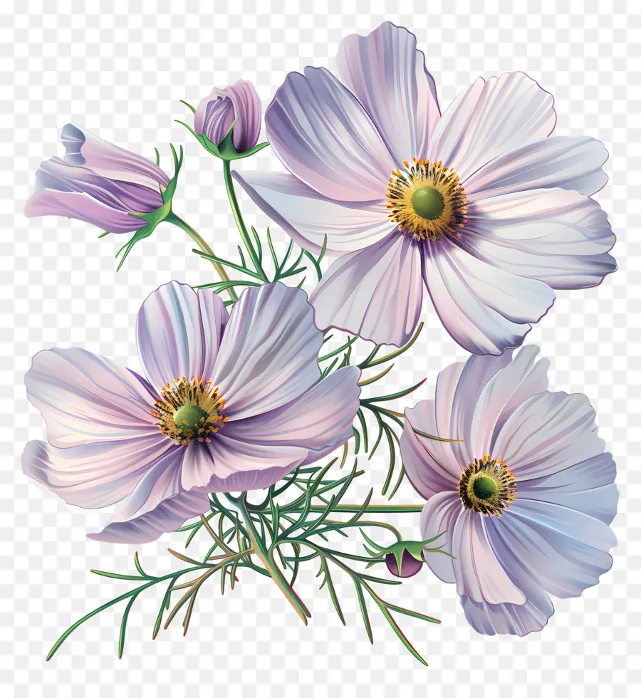 Cosmos Flor，Flores De Color Rosa PNG