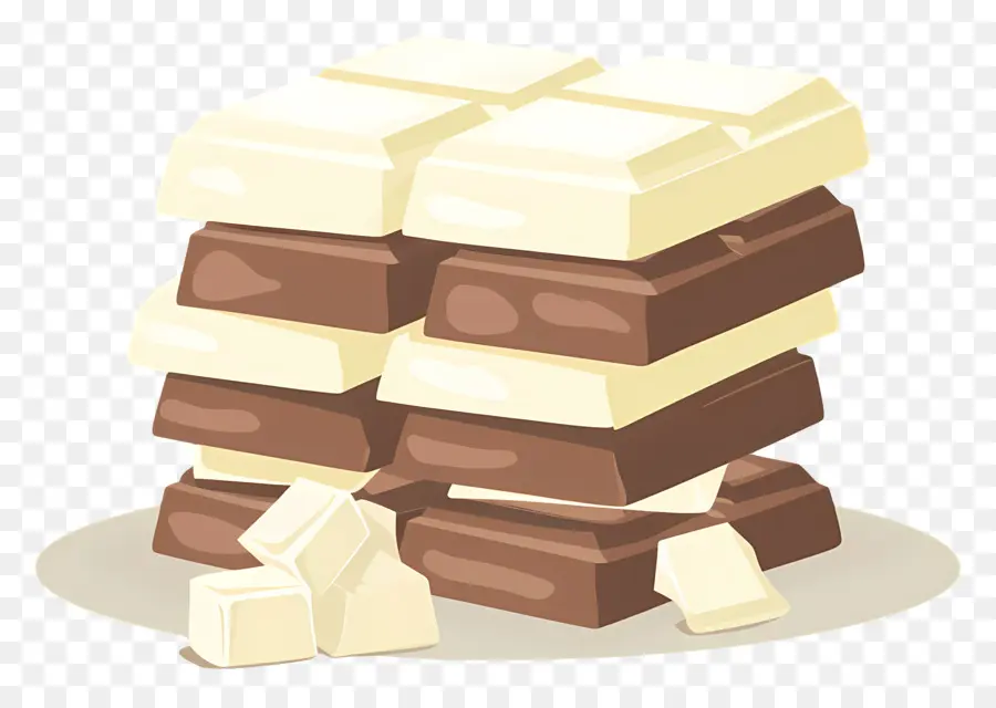 Chocolate Blanco，Bloques De Chocolate PNG