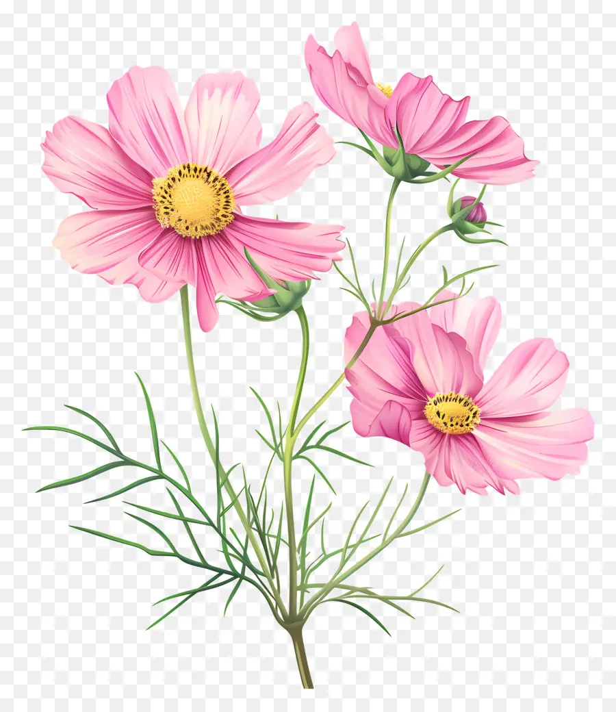 Cosmos Flor，Flores De Color Rosa PNG