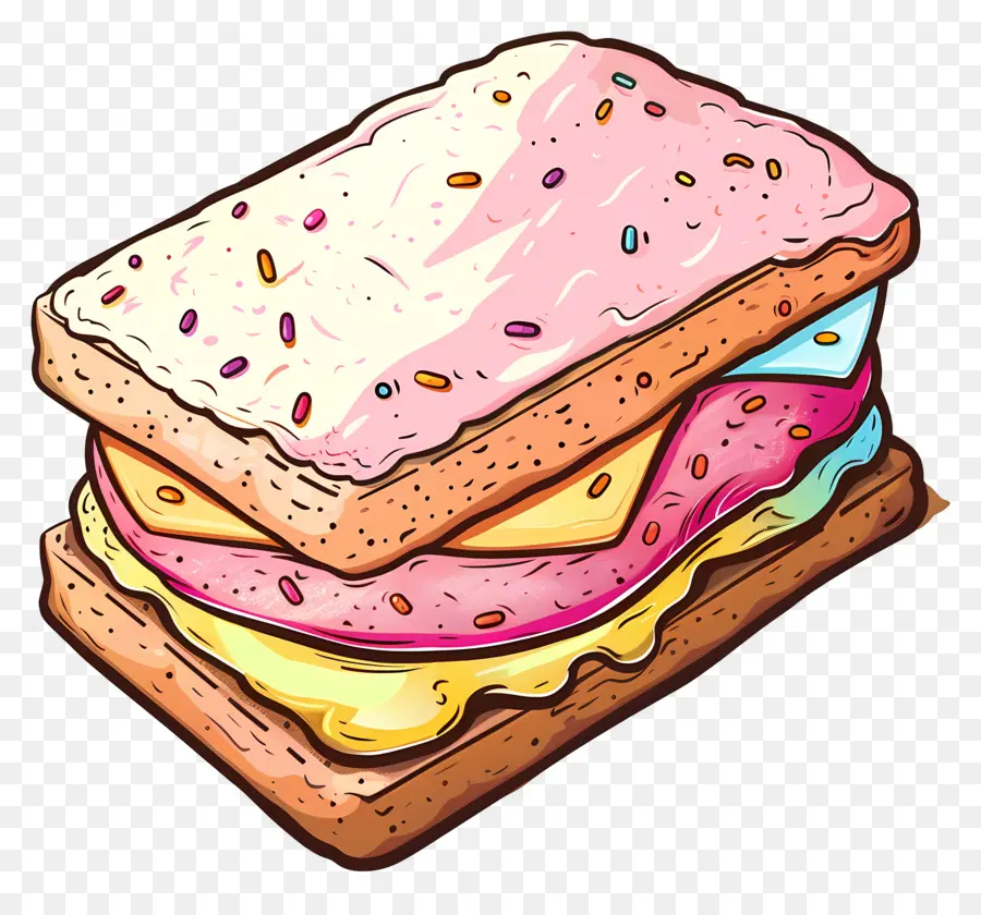 Sandwich De Helado，Glaseado De Chocolate PNG