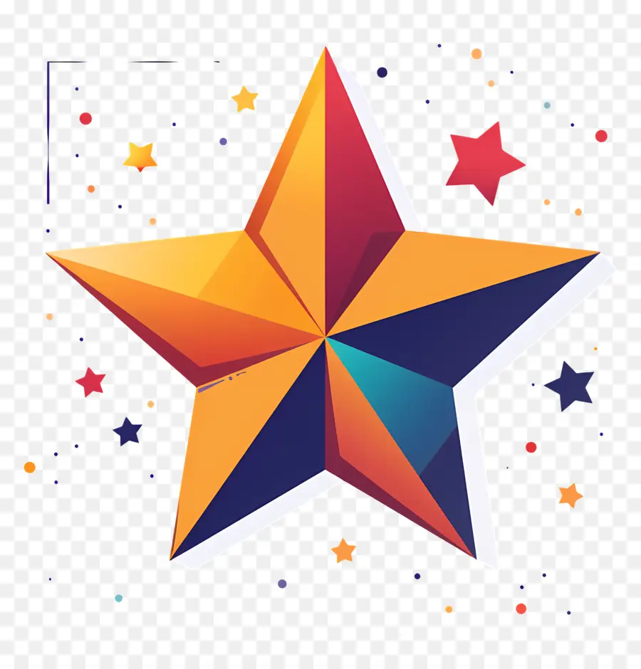 Estrella，Estrella Colorida PNG