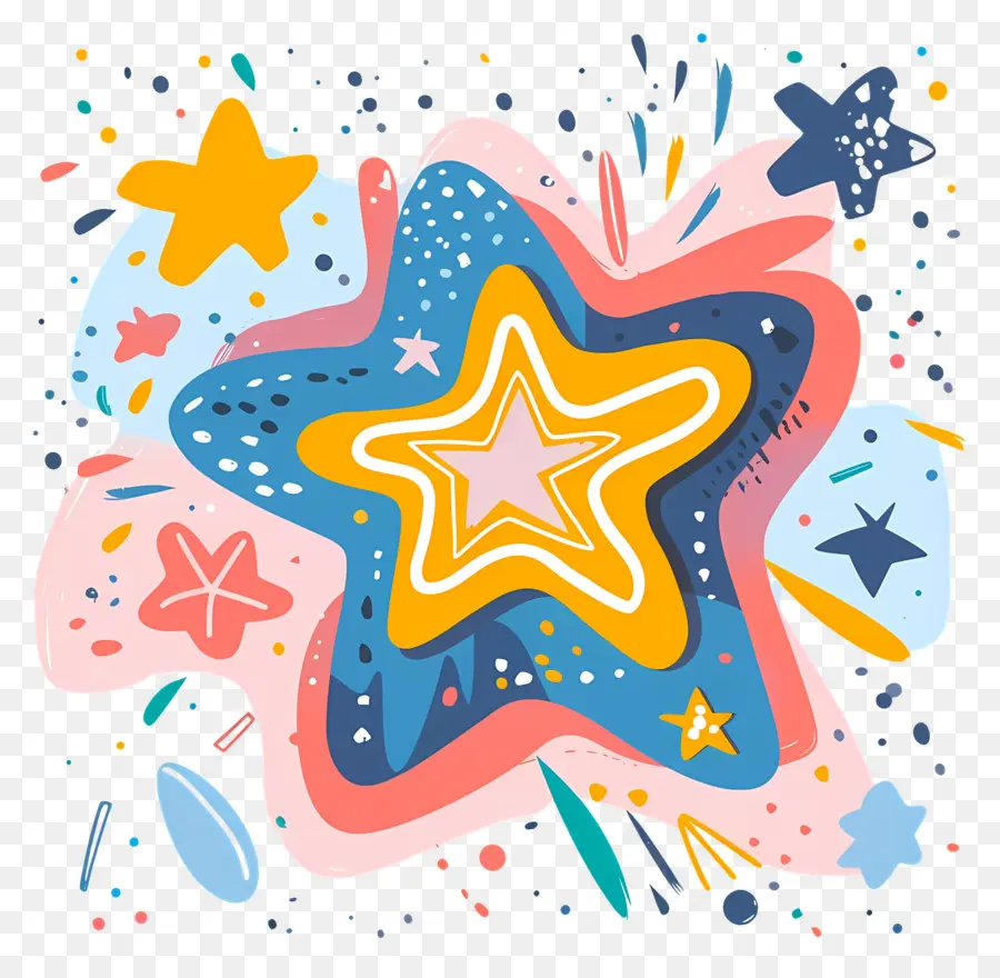 Doodle Estrellas，Estrellas PNG