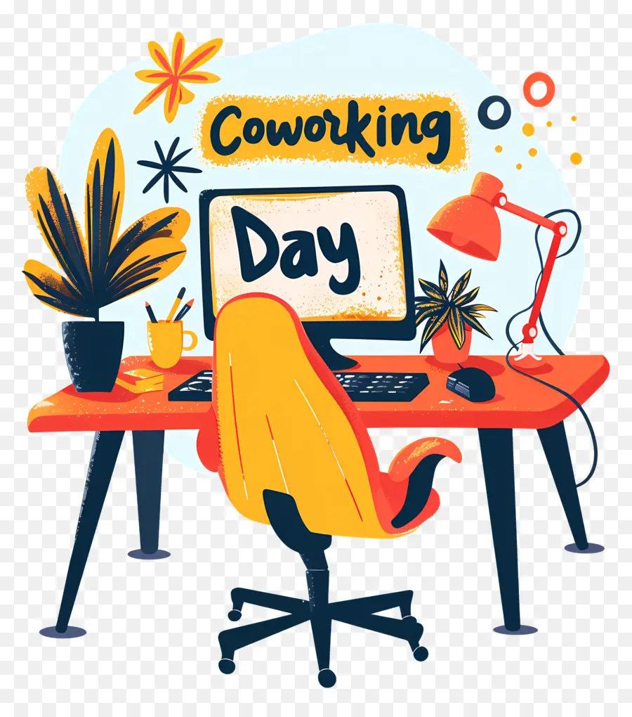 Día Internacional De Coworking，La Oficina De La Casa PNG