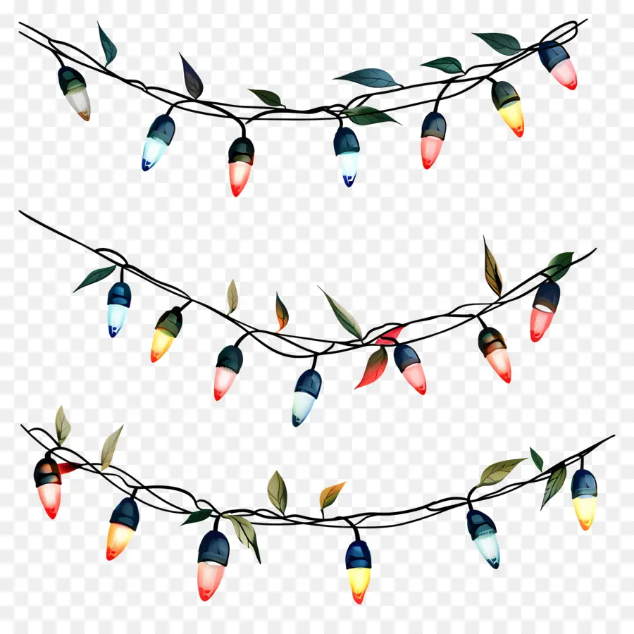 Luces De Navidad，Guirnalda PNG