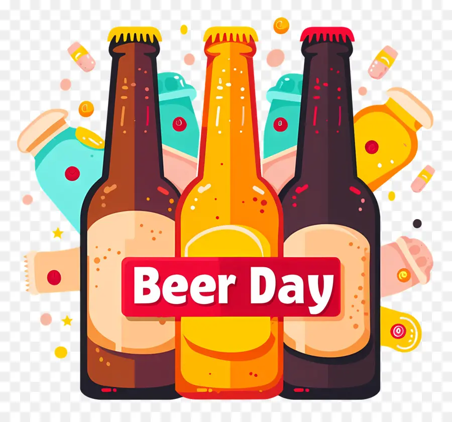 Día Internacional De La Cerveza，Botellas De Cerveza PNG