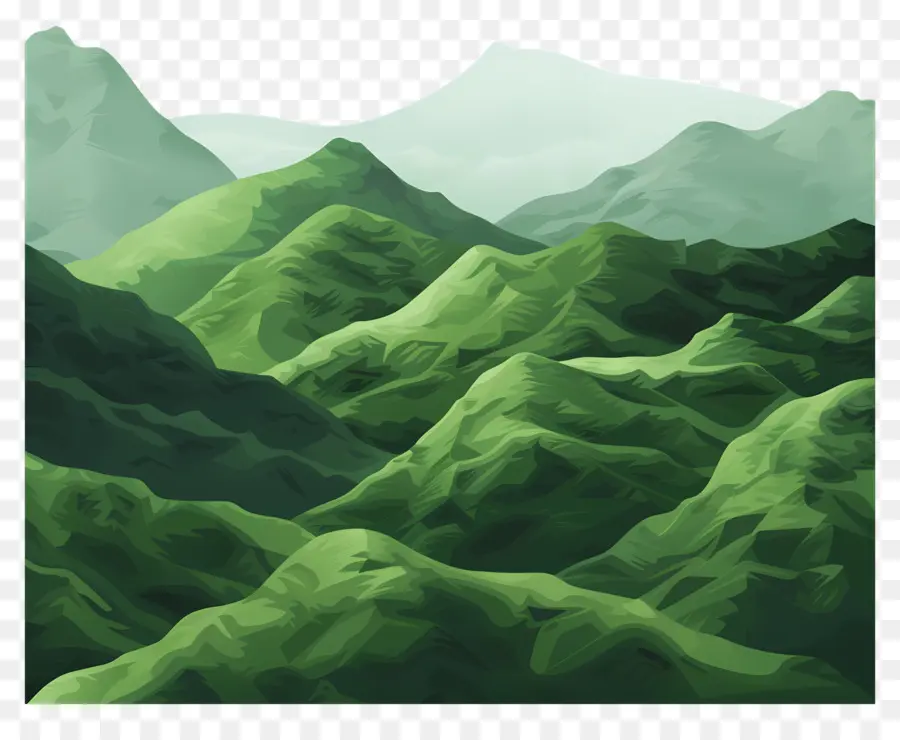 Fondo De Montañas Verdes，Colinas Verdes PNG