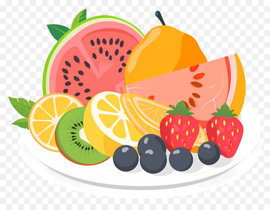 Plato De Fruta，Plato De Frutas PNG