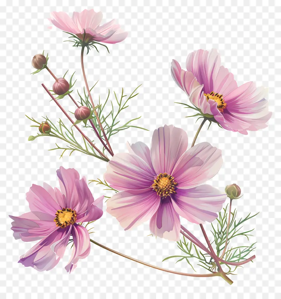 Cosmos Flor，Flores De Papel PNG