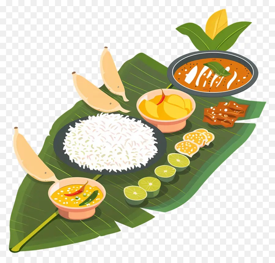 Comida De La India，Hoja De Plátano De La Placa PNG