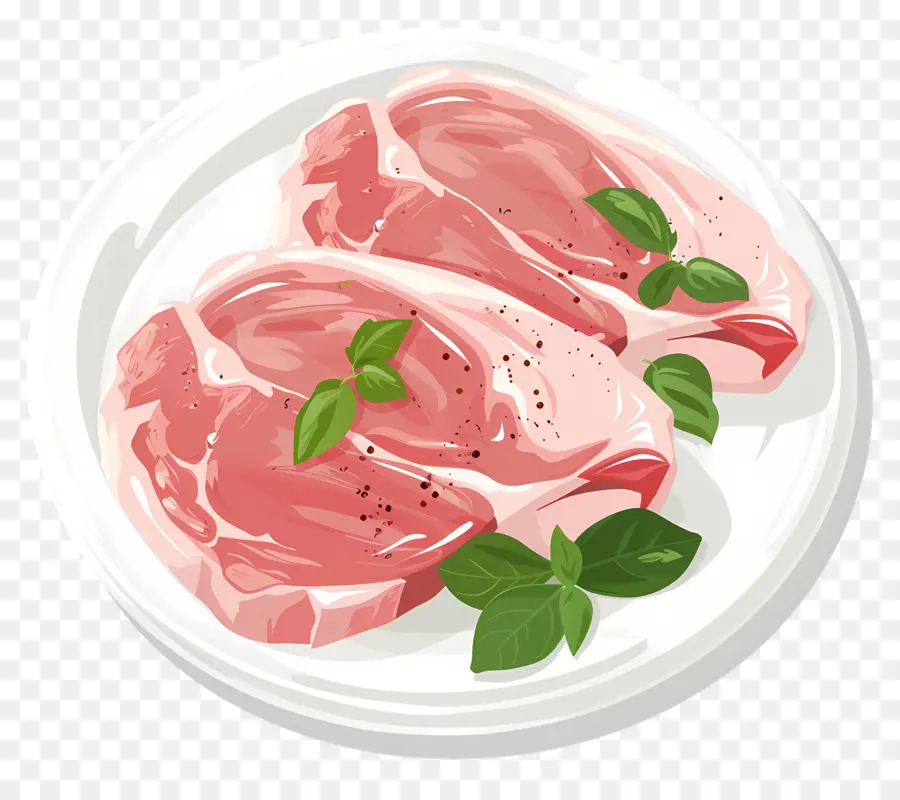 Chuletas De Cerdo，Carne De Res Cruda PNG